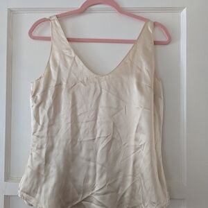 Reformation Silk Cream Women's Top Size S